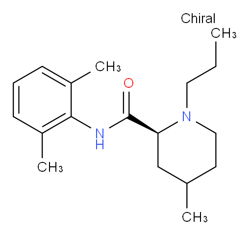 (2S)-N-(2,6-dimethylphenyl)-4-methyl-1-propylpiperidine-2-carboxamide