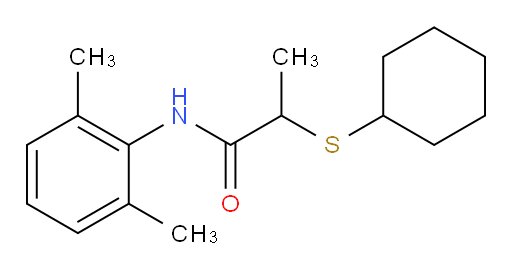 2-(cyclohexylthio)-N-(2,6-dimethylphenyl)propanamide