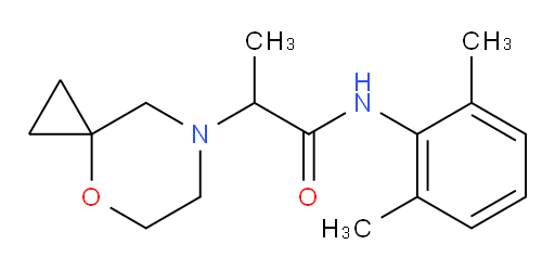 N-(2,6-dimethylphenyl)-2-(4-oxa-7-azaspiro[2.5]octan-7-yl)propanamide