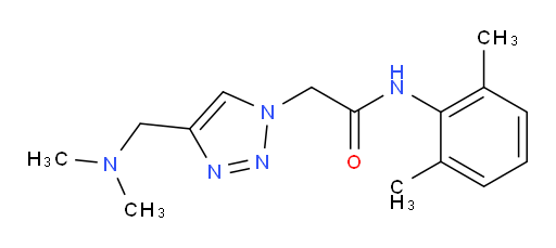 2-(4-((dimethylamino)methyl)-1H-1,2,3-triazol-1-yl)-N-(2,6-dimethylphenyl)acetamide