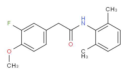 N-(2,6-dimethylphenyl)-2-(3-fluoro-4-methoxyphenyl)acetamide