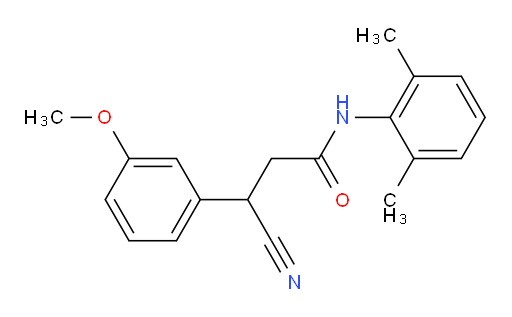 3-cyano-N-(2,6-dimethylphenyl)-3-(3-methoxyphenyl)propanamide