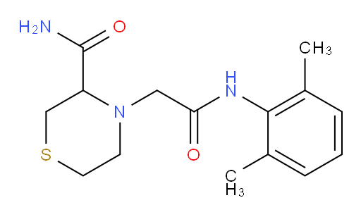 4-(2-((2,6-dimethylphenyl)amino)-2-oxoethyl)thiomorpholine-3-carboxamide