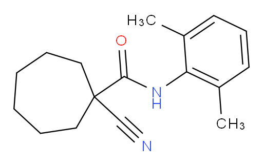 1-cyano-N-(2,6-dimethylphenyl)cycloheptanecarboxamide