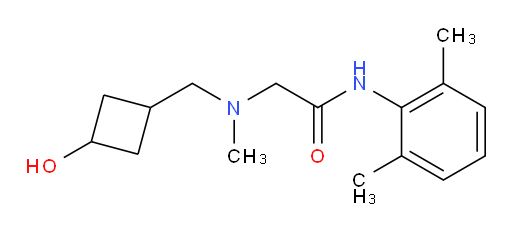 N-(2,6-dimethylphenyl)-2-(((3-hydroxycyclobutyl)methyl)(methyl)amino)acetamide