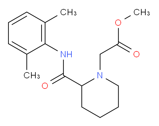 methyl 2-(2-((2,6-dimethylphenyl)carbamoyl)piperidin-1-yl)acetate