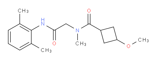 N-(2-((2,6-dimethylphenyl)amino)-2-oxoethyl)-3-methoxy-N-methylcyclobutanecarboxamide