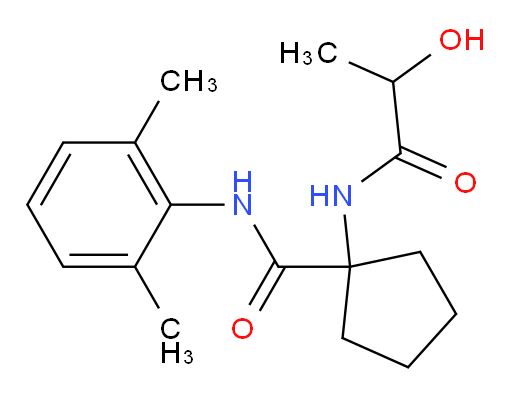 N-(2,6-dimethylphenyl)-1-(2-hydroxypropanamido)cyclopentanecarboxamide