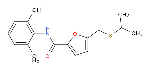 N-(2,6-dimethylphenyl)-5-((isopropylthio)methyl)furan-2-carboxamide