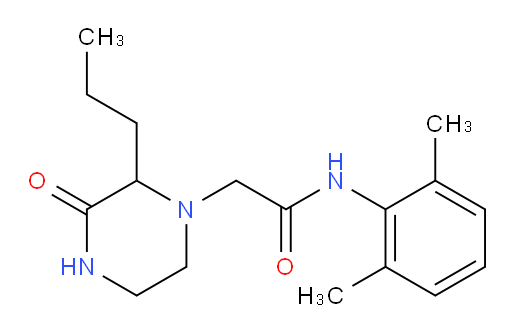 N-(2,6-dimethylphenyl)-2-(3-oxo-2-propylpiperazin-1-yl)acetamide