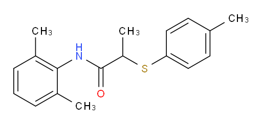 N-(2,6-dimethylphenyl)-2-(p-tolylthio)propanamide