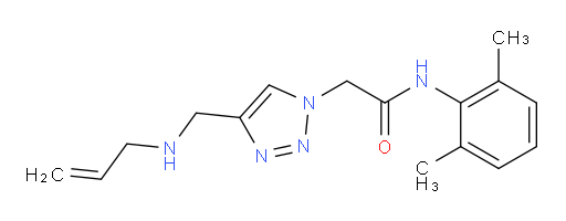 2-(4-((allylamino)methyl)-1H-1,2,3-triazol-1-yl)-N-(2,6-dimethylphenyl)acetamide