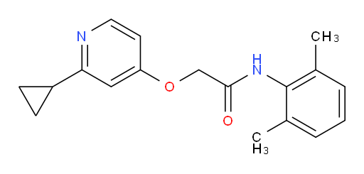 2-((2-cyclopropylpyridin-4-yl)oxy)-N-(2,6-dimethylphenyl)acetamide