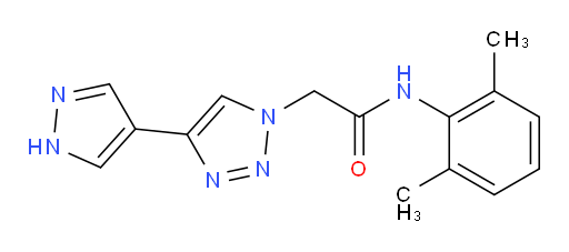 2-(4-(1H-pyrazol-4-yl)-1H-1,2,3-triazol-1-yl)-N-(2,6-dimethylphenyl)acetamide