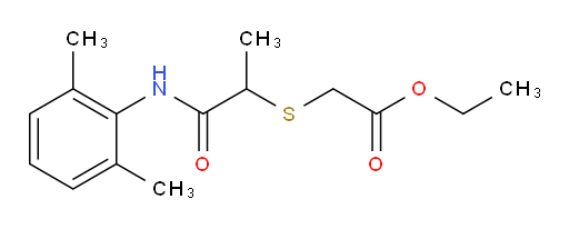 ethyl 2-((1-((2,6-dimethylphenyl)amino)-1-oxopropan-2-yl)thio)acetate