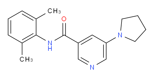 N-(2,6-dimethylphenyl)-5-(pyrrolidin-1-yl)nicotinamide