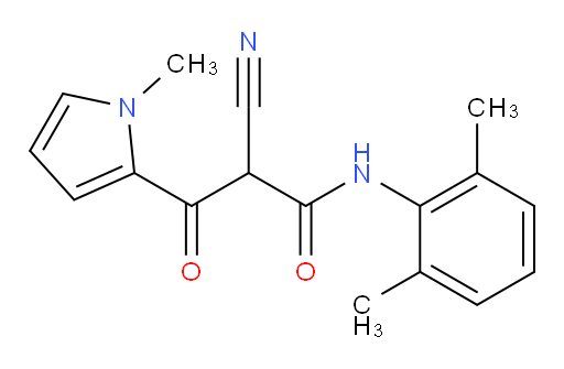 2-cyano-N-(2,6-dimethylphenyl)-3-(1-methyl-1H-pyrrol-2-yl)-3-oxopropanamide