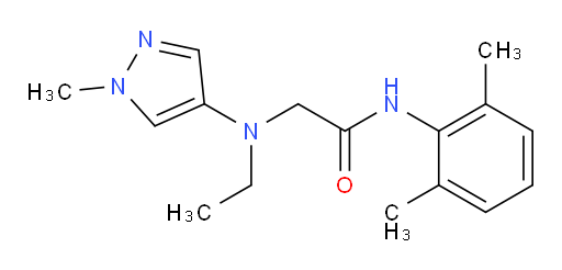 N-(2,6-dimethylphenyl)-2-(ethyl(1-methyl-1H-pyrazol-4-yl)amino)acetamide