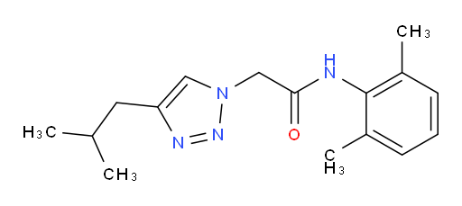 N-(2,6-dimethylphenyl)-2-(4-isobutyl-1H-1,2,3-triazol-1-yl)acetamide