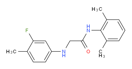N-(2,6-dimethylphenyl)-2-((3-fluoro-4-methylphenyl)amino)acetamide