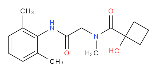 N-(2-((2,6-dimethylphenyl)amino)-2-oxoethyl)-1-hydroxy-N-methylcyclobutanecarboxamide