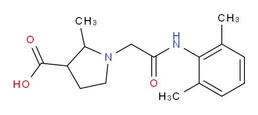 1-(2-((2,6-dimethylphenyl)amino)-2-oxoethyl)-2-methylpyrrolidine-3-carboxylic acid