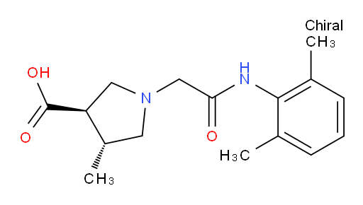 (3R,4R)-1-(2-((2,6-dimethylphenyl)amino)-2-oxoethyl)-4-methylpyrrolidine-3-carboxylic acid