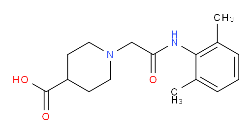 1-(2-((2,6-dimethylphenyl)amino)-2-oxoethyl)piperidine-4-carboxylic acid
