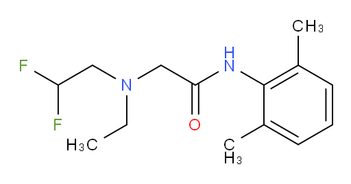 2-((2,2-difluoroethyl)(ethyl)amino)-N-(2,6-dimethylphenyl)acetamide