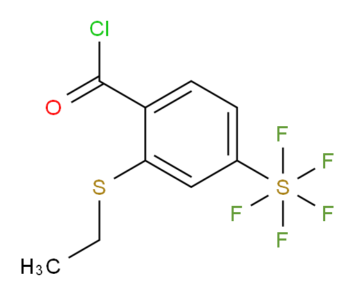 2-(ethylthio)-4-(pentafluoromercapto)benzoyl chloride