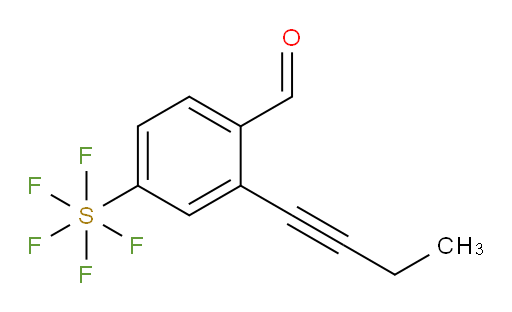 2-(but-1-yn-1-yl)-4-(pentafluoromercapto)benzaldehyde