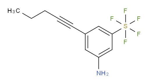 3-amino-5-(pent-1-yn-1-yl)(pentafluoromercapto)benzene