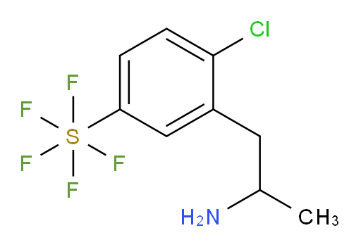 3-(2-aminopropyl)-4-chloro(pentafluoromercapto)benzene