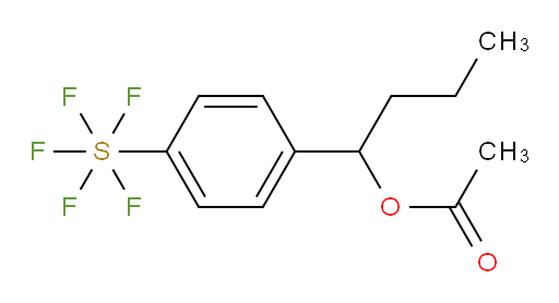 1-(4-(pentafluoromercapto)phenyl)butyl acetate