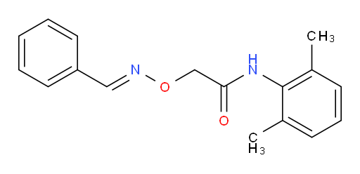 (E)-2-((benzylideneamino)oxy)-N-(2,6-dimethylphenyl)acetamide