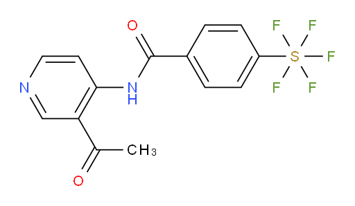 N-(3-acetylpyridin-4-yl)-4-(pentafluoromercapto)benzamide