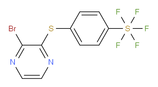4-((3-bromopyrazin-2-yl)thio)(pentafluoromercapto)benzene