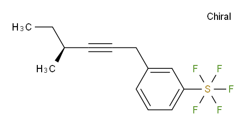 (S)-3-(4-methylhex-2-yn-1-yl)(pentafluoromercapto)benzene
