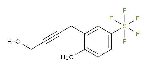 4-methyl-3-(pent-2-yn-1-yl)(pentafluoromercapto)benzene