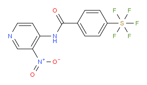 4-(pentafluoromercapto)-N-(3-nitropyridin-4-yl)benzamide