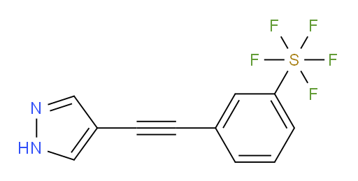 3-((1H-pyrazol-4-yl)ethynyl)(pentafluoromercapto)benzene