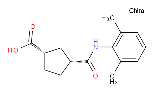 (1S,3R)-3-((2,6-dimethylphenyl)carbamoyl)cyclopentanecarboxylic acid