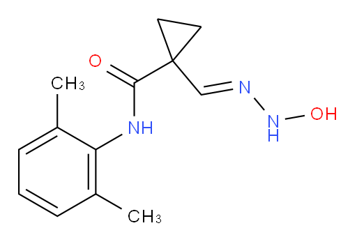 (E)-N-(2,6-dimethylphenyl)-1-((2-hydroxyhydrazono)methyl)cyclopropanecarboxamide