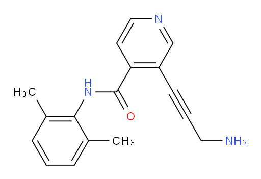 3-(3-aminoprop-1-yn-1-yl)-N-(2,6-dimethylphenyl)isonicotinamide