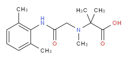 2-((2-((2,6-dimethylphenyl)amino)-2-oxoethyl)(methyl)amino)-2-methylpropanoic acid