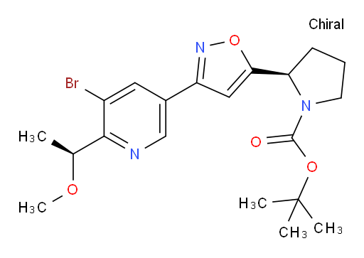 (R)-tert-butyl 2-(3-(5-bromo-6-((S)-1-methoxyethyl)pyridin-3-yl)isoxazol-5-yl)pyrrolidine-1-carboxylate