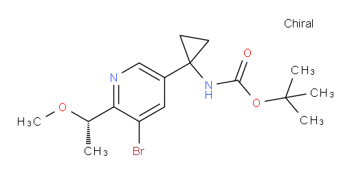 (S)-tert-butyl (1-(5-bromo-6-(1-methoxyethyl)pyridin-3-yl)cyclopropyl)carbamate