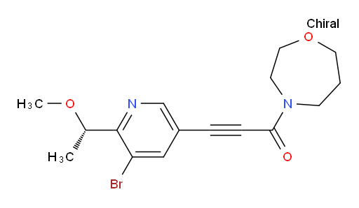 (S)-3-(5-bromo-6-(1-methoxyethyl)pyridin-3-yl)-1-(1,4-oxazepan-4-yl)prop-2-yn-1-one