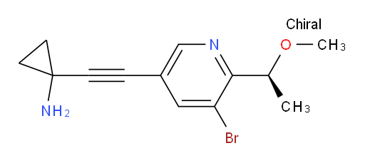 (S)-1-((5-bromo-6-(1-methoxyethyl)pyridin-3-yl)ethynyl)cyclopropanamine