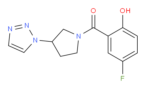 (3-(1H-1,2,3-triazol-1-yl)pyrrolidin-1-yl)(5-fluoro-2-hydroxyphenyl)methanone